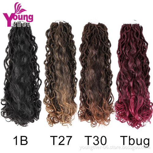 Mermaid Faux Locs 20inch Braids Hair Bohemin Crochet Braids Synthetic Braiding Hair Extension For Afro Women